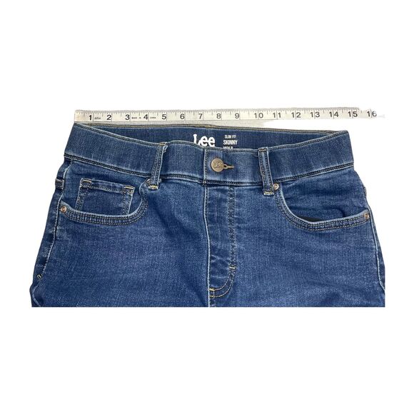 Lee Skinny Jeans Women's 10M Blue Denim Stretch 5-Pockets Slim Fit High Rise - Picture 6 of 8